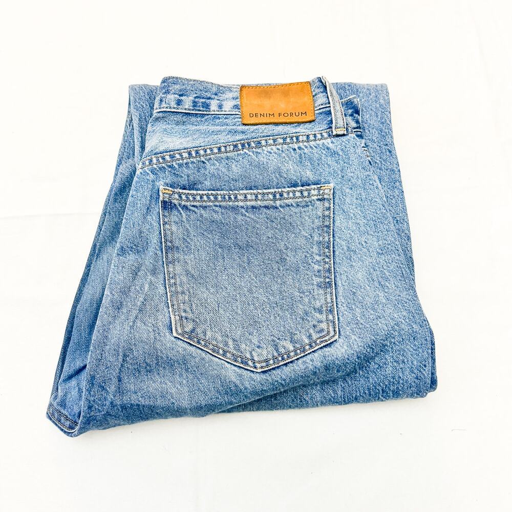 Denim Forum Blue Flare & Wide Leg Jeans